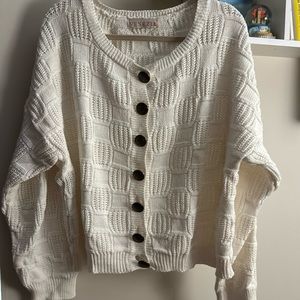 Venezia vintage white knit sweater Cardigan
